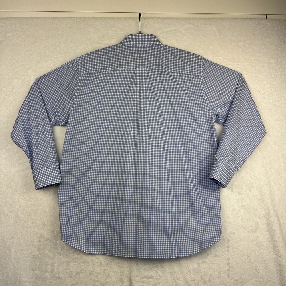 Daniel Cremieux Signature Collection Blue Plaid Long Sleeve Shirt Men Med - Picture 10 of 14